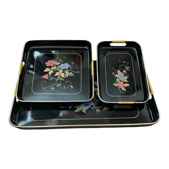 Vintage nesting trays. 3 pce. Made in Japan - Picture 11 of 16